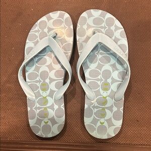 Coach Women's Sandals - Blue & Teal Size 7